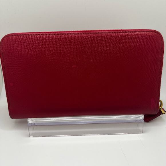 GUC Prada Saffiano Fiocco Peonia Wallet - Picture 3 of 11